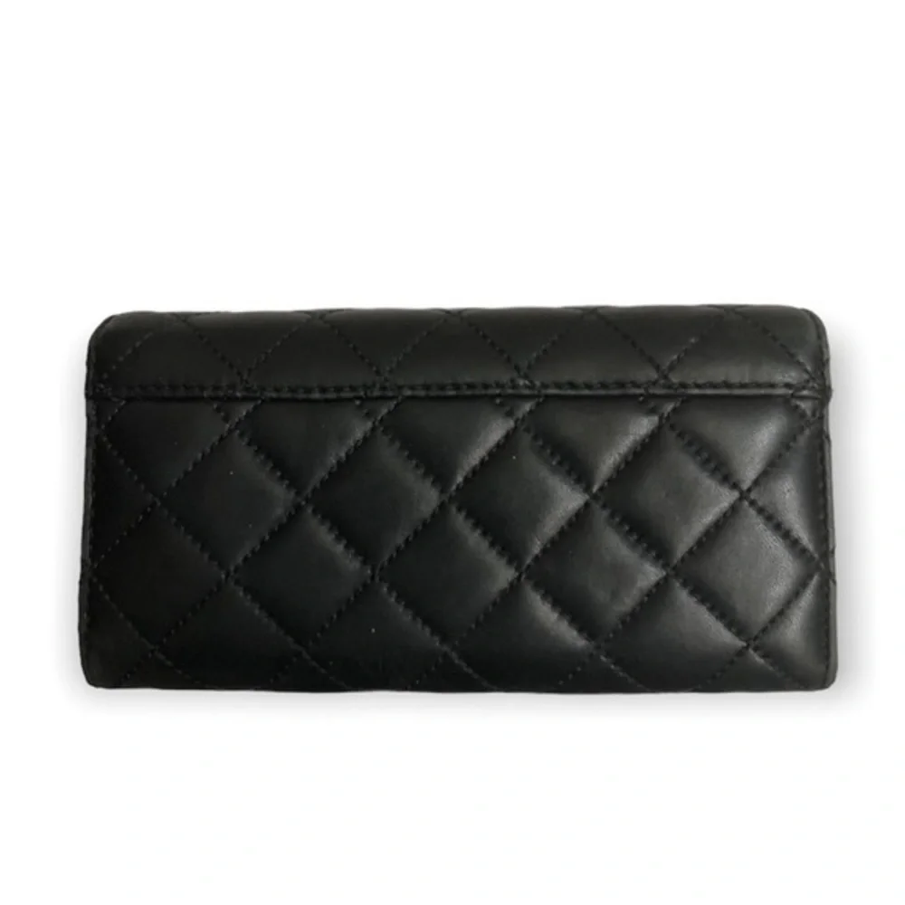 Michael kors black quilted wallet